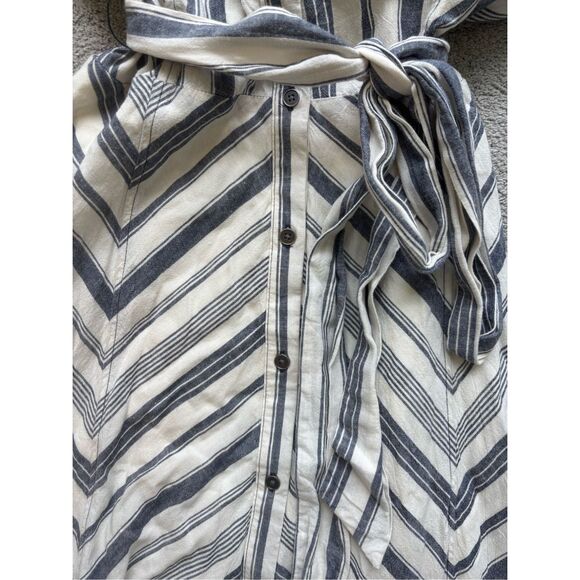 Anthropologie Chevron Maxi Dress in White and Black - Picture 9 of 10